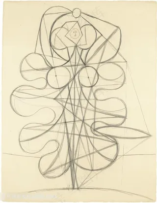 毕加索简约线条抽象装饰画