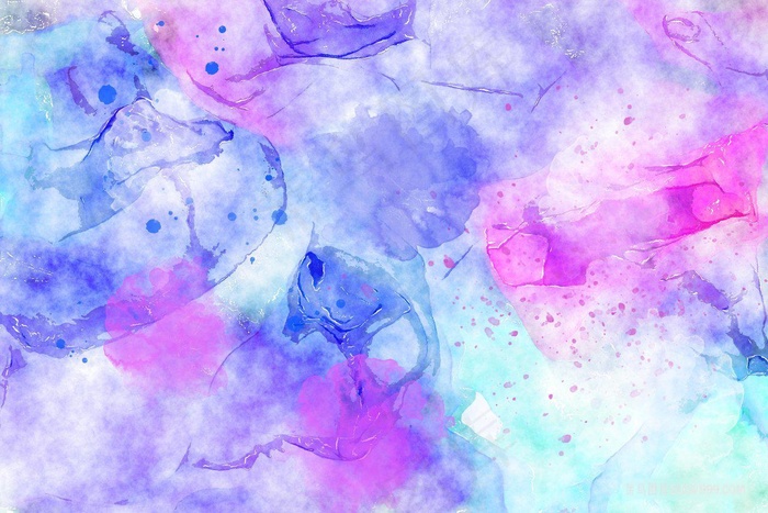 紫色红色渐变抽象水彩墨迹墨点背景