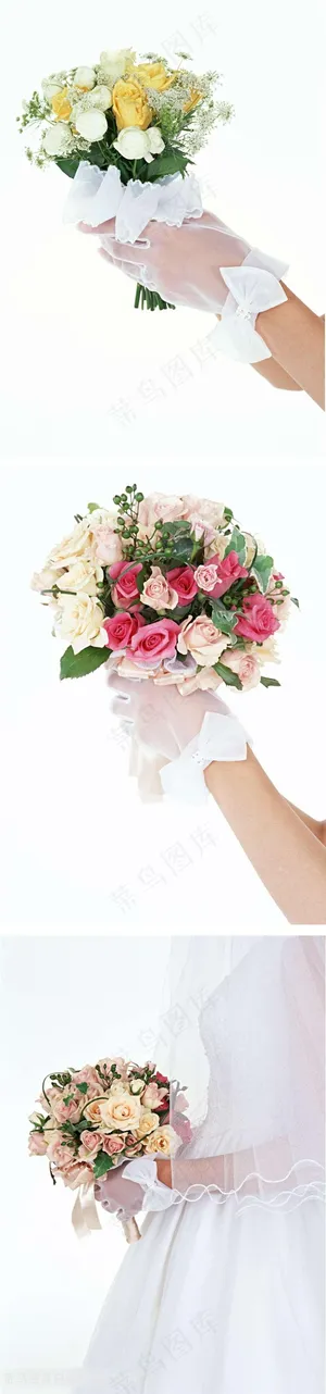 婚礼鲜花新娘摄影素材