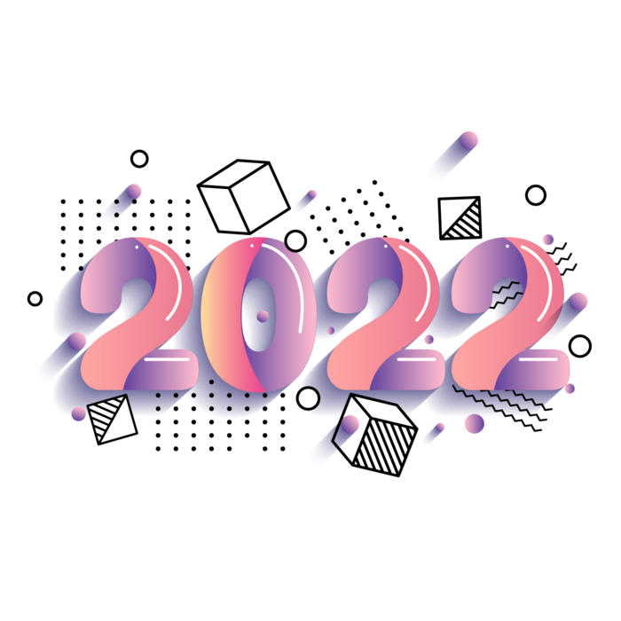 2022新年艺术创意字体虎年3D立体标题数字文字png免抠字素材