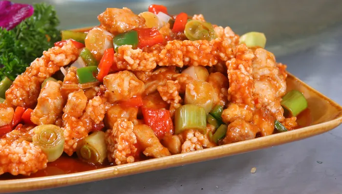 鱼香爆米鸡  10元