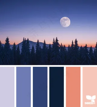 冬天系配色色卡色彩搭配