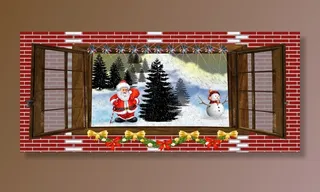 圣诞节雪花装饰风景