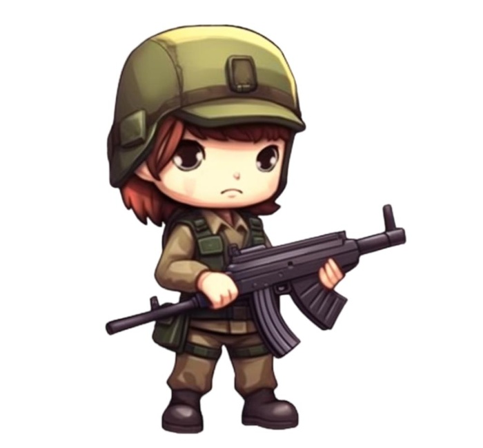 士兵军人拿着枪卡通免抠(1104x1024)