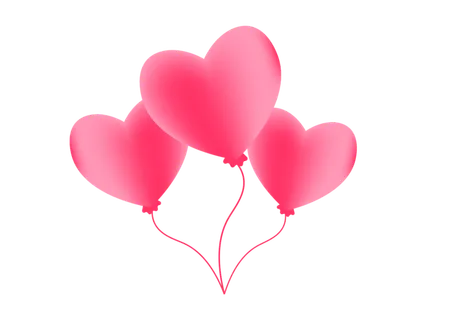 粉色爱心气球免抠