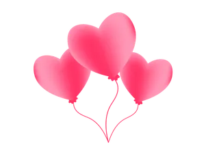 粉色爱心气球免抠