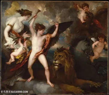 三元素中的爱的力量天使油画装饰画 三元素中的爱的力量天使油画装饰画