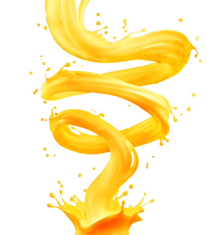 流下的橙色芒果汁免抠素材