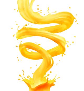 流下的橙色芒果汁免抠素材