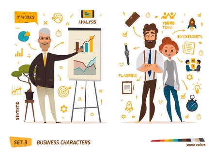 分析图素材图标集合景观建筑立面插画场景AI矢量图形设计