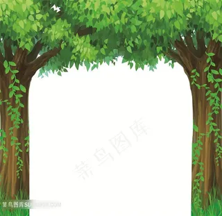 装饰画背景画无框画树木