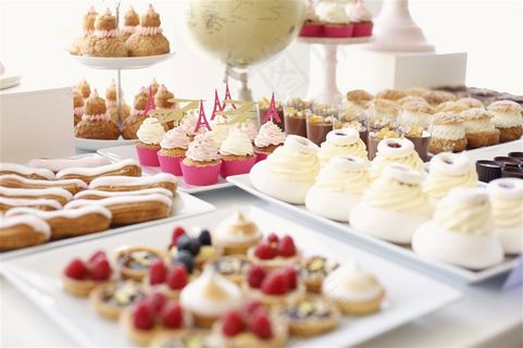多种美味诱人的西式点心美食高清素材图片
