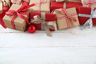 圣诞节圣诞礼物盒装饰元素静物特写场景(80)