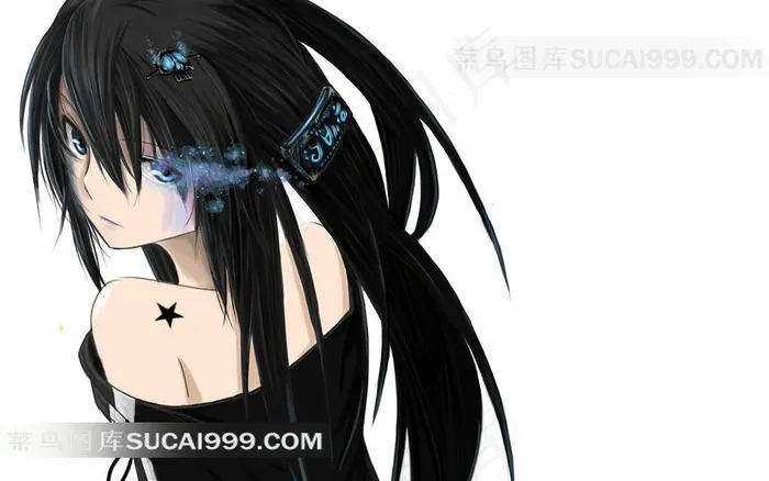 黑岩射手动漫美少女插画