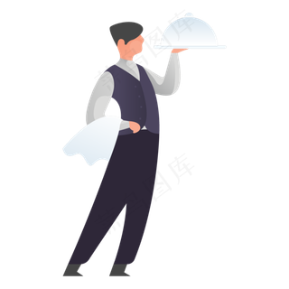 端餐人物免抠图