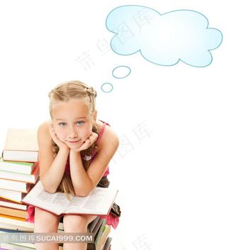 拖着下巴的女孩