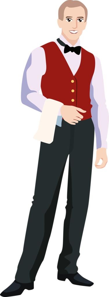 服务员 PNG免抠(376x1024)