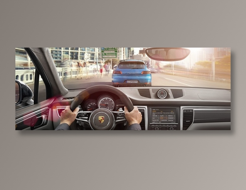 保时捷街道驾驶路况图