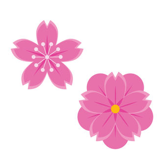 樱花素材矢量插画风格