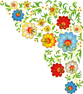 花朵线条画卡通谷雨春季主题