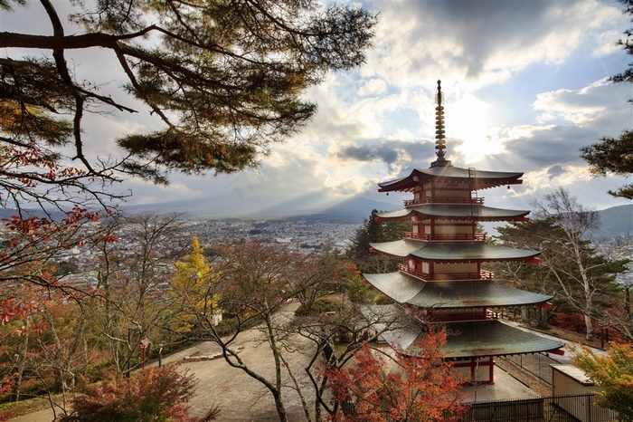 美丽的日本浅草寺景色写真大图