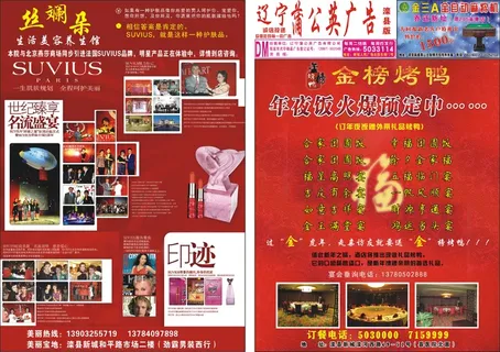 蒲公英广告彩版DM报纸金榜烤鸭年夜饭丝孄朵生活美容