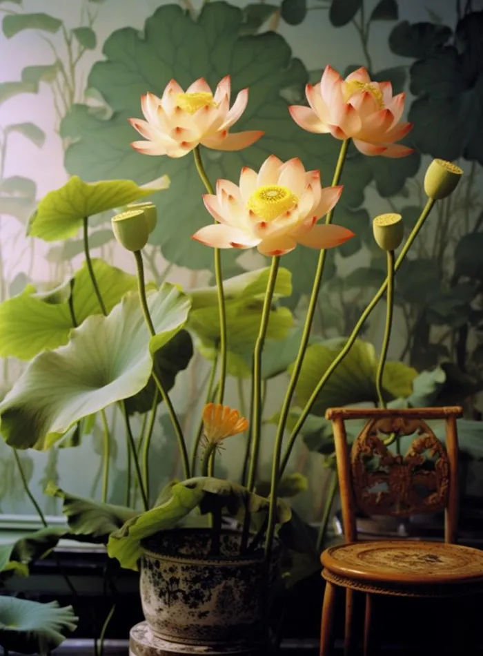 池塘荷花风景背景(944x1280)