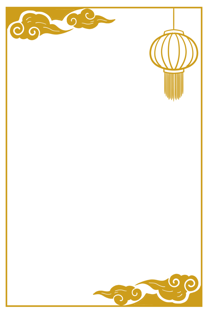 中国风中式传统祥云图案国潮古风边框云纹装饰元素PNG免抠素材图