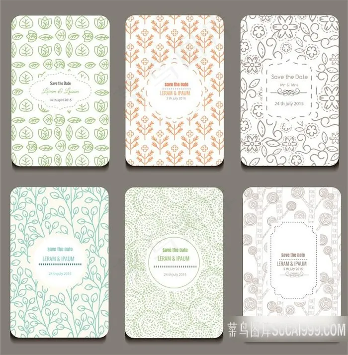 一组暖色明信片