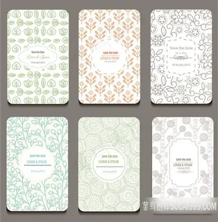 一组暖色明信片