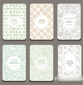 一组暖色明信片