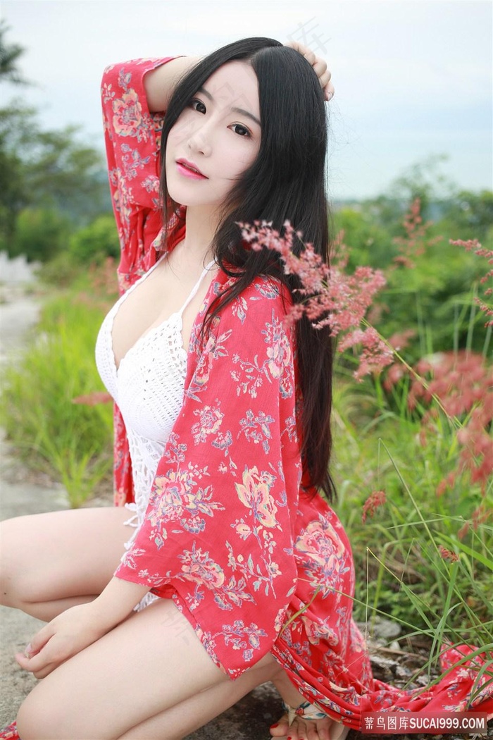 嫩模谢芷馨美女户外摄影写真图片