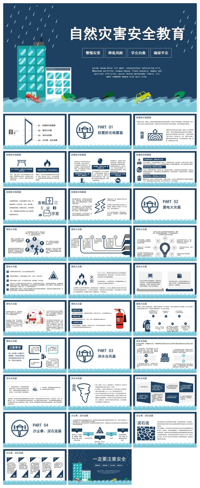 自然灾害安全教育ppt