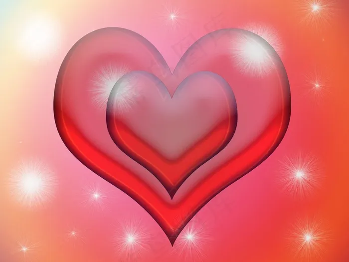 情人节心形背景图片 情人节心形背景图片
