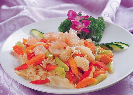 95X-229五彩木瓜炒三鲜