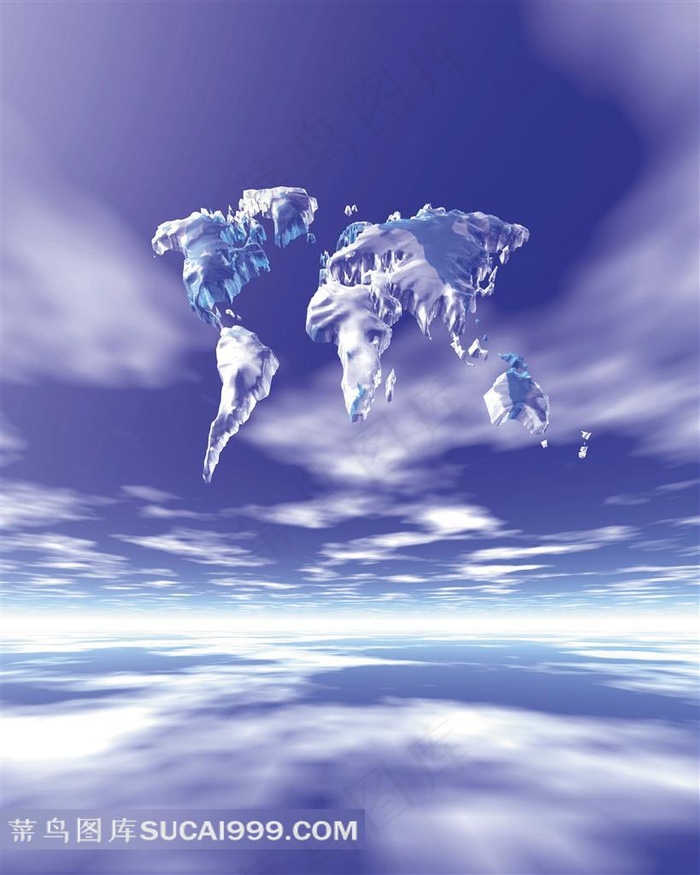 特效地图蓝天素材