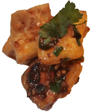 黄豆豆腐包浆黑豆嫩豆腐油炸香煎免抠摄影元素素材