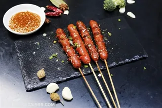 烤香肠美食摄影图片中华美食