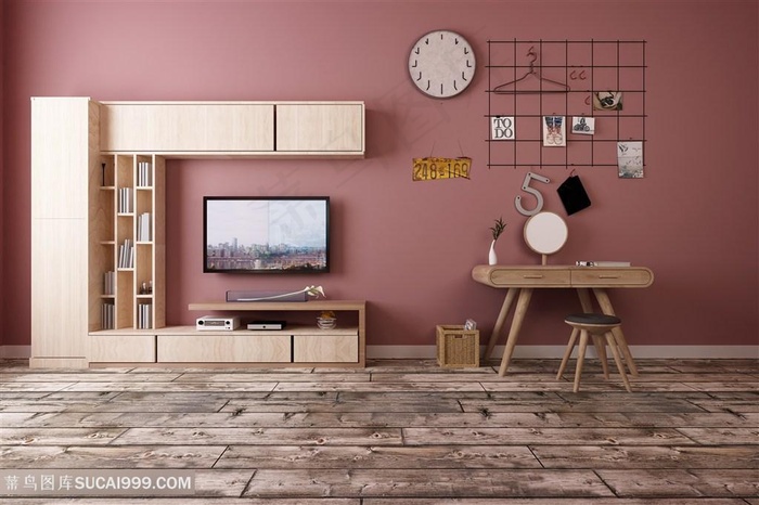 暖色墙体背景墙效果图