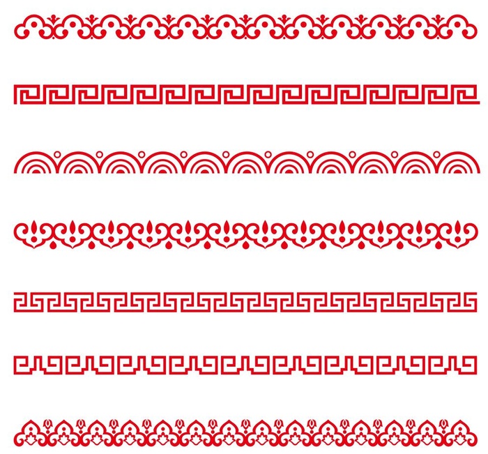 矢量花纹分割线