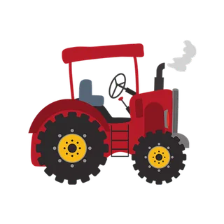 现代农业玫红色拖拉机