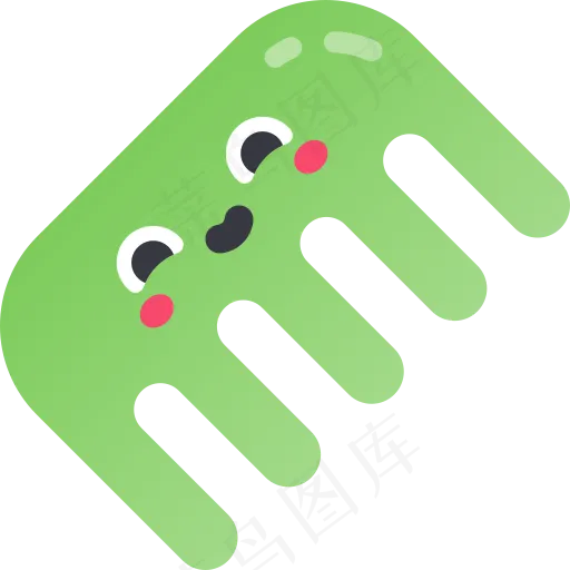 卡通梳子元素图标免扣