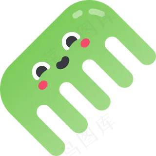 卡通梳子元素图标免扣