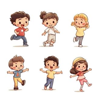 卡通人物儿童活泼可爱元素
