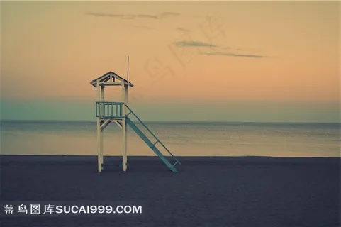 清晨平静温柔的海风景图片