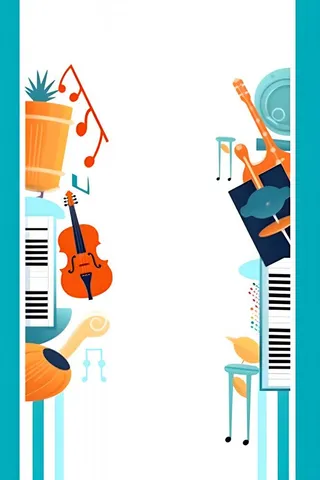 音乐乐器吉他钢琴背景