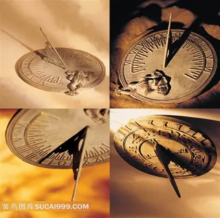 日晷拼图装饰画素材