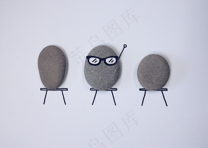 可爱鹅卵石画图片