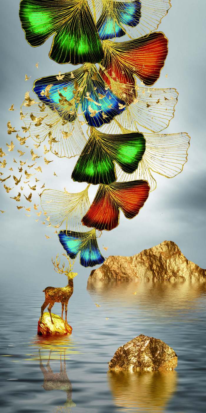 新中式银杏装饰画