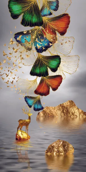 新中式银杏装饰画